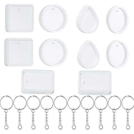 Qtopun Keychain Silicone Mold, A Colorful Jewelry Making Kit for Your Creative Side.