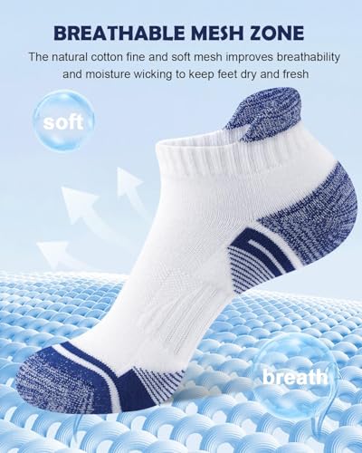 Womens Ankle Running Socks Cushioned Anti-Blister Comfort Athletic Socks (5 Pairs)2