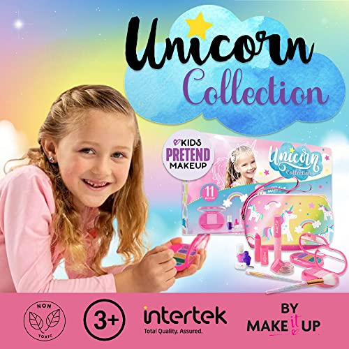 image for Make it Up Unicorn Pretend Play Kids Makeup Kit I Toddler Girl Toys Ma
