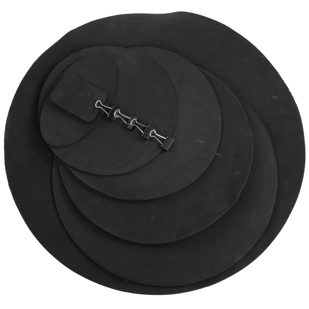 Generic EBR Material Drum Mute Pad 14 Uds Juego de Almohadillas de Práctica de Batería Silenciador de Batería para Práctica de Estudiantes de