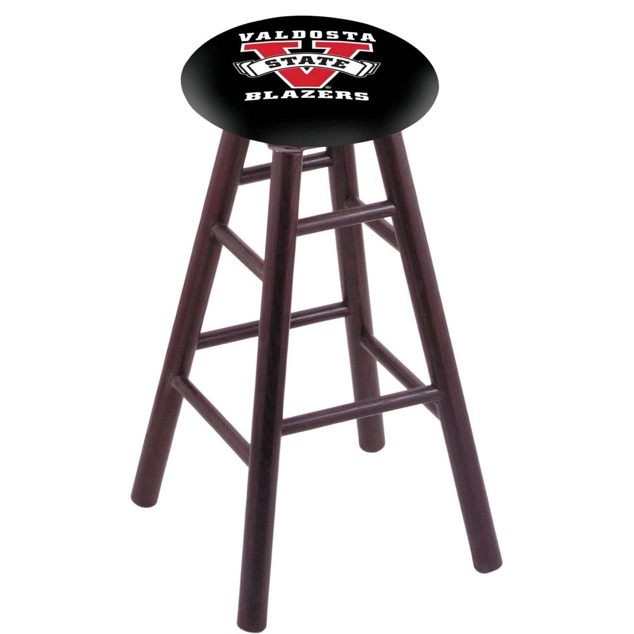 Holland Bar Stool Co. Oak Counter Stool in Dark Cherry Finish with Valdosta State Seat by The