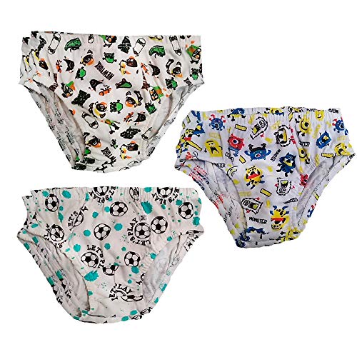 12 Cueca Infantil Rebatida Estampada Malha Algodão (G)