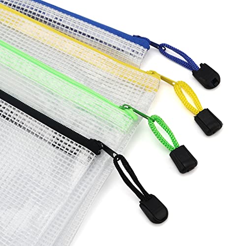 ZEONHAK 36 PCS A4 Plastic Zip Wallets Folders, A4 Document Folder File Zipper Bags - Image 3