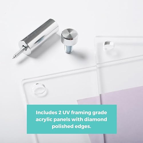 Miniatura 6 de Wexel Art - Marco flotante de acrílico transparente con doble panel de 12 x 10" para fotos de 5 x 7"