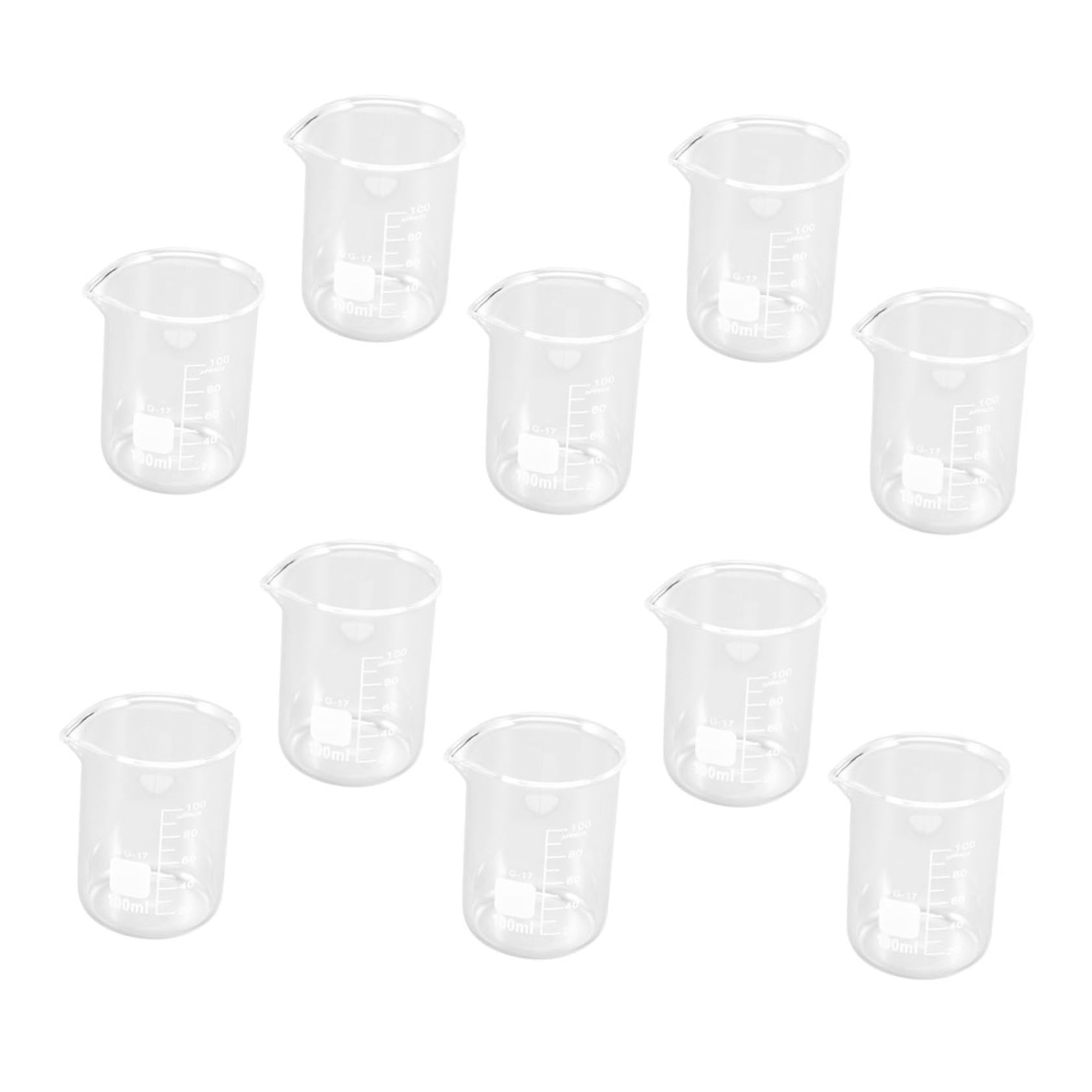 Béchers en verre 100 ml tasse à mesurer précise ERINGOGO avec échelle claire de laboratoire