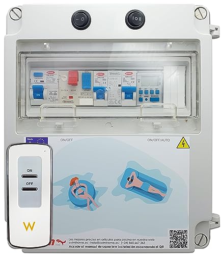 SWIMHOME Tableau Électrique Piscine Guardamoteur Transformateur 150W 2CV - Protection Pompe