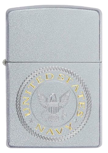 Encendedor Zippo clásico personalizado US Navy plateado miniatura 2