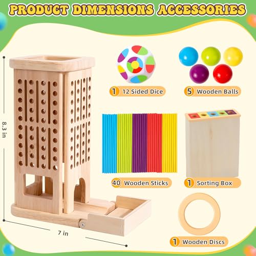 Montessori Wooden Board Games for Kids 3-8 Years: Juego Educativo de Madera miniatura 6