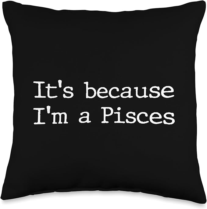 Pisces Horoscope Gifts Women Girls Men Zodiac Sign Astrology Throw Pillow