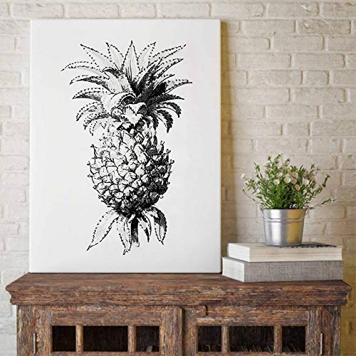 Peinture Ananas Rétro Toile Murale Réchauffer l'Ambiance de la Maison