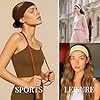 IBOPUXIU Bandeau Cheveux Femme Homme, Lot de 8 Bandeaux Mode pour Femmes, Sport Yoga Élastique Antidérapant, Accessoire Cheveux Léger pour Running, Exercice et Usage Quotidien #5