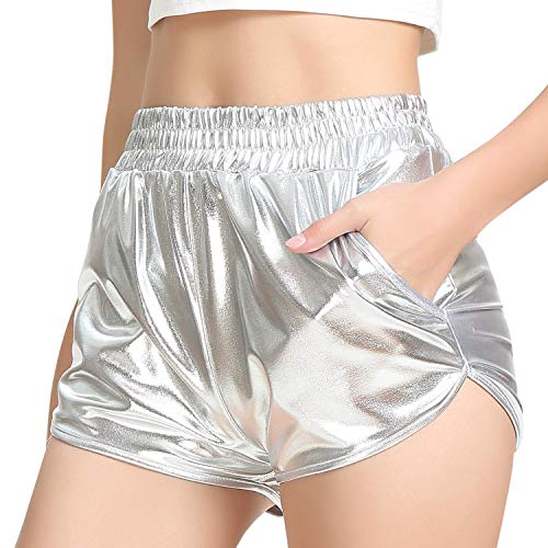 Image of Perfashion Girls Metallic Shorts Sparkly Shiny Hot Pants Gold /Silver /Pink Outfit