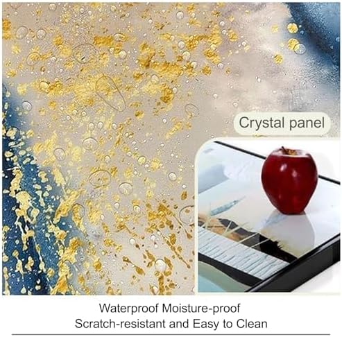 Decorative Electrical Panel Cover - Wall-Mounted Hidden Meter Box Art, Crystal Porcelain Painting, Fuse Box Cabinet Cover (Black-C2, 60x80cm/23.6x31.5in)