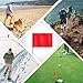 Anley Stake Flags – 10 x 13 cm Vinyl-Markierungsfahnen mit 38,1 cm Stahlstange – Landschaftsbau, unterirdische Versorgungsunternehmen, Kanalisation und Vermessung (100 Stück, rot)