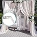 Dunzy 4 Pcs 3'' Double Crossbar Hanger Wedding Valance Hanger for Backdrop, Pipe and Drape Backdrop Stand Kit Double Stand
