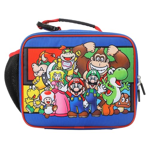 Image of Bioworld Super Mario Brothers Favorite Characters Insulated Lunch Kit