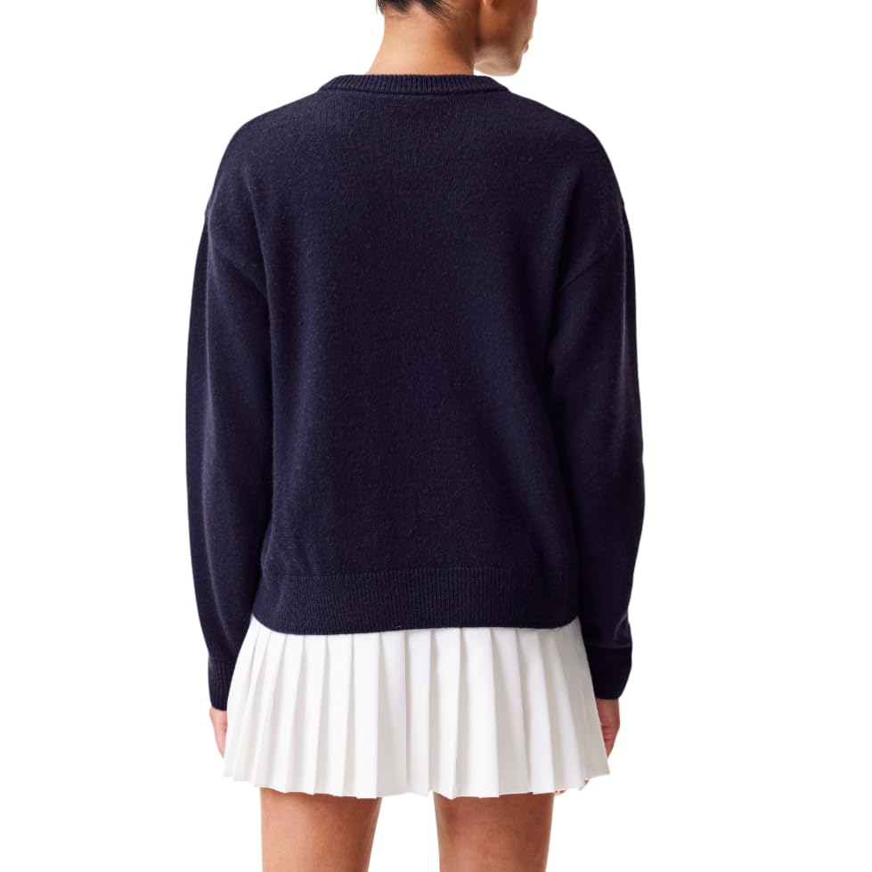 Image of Lacoste x Bandier Women's Contrast Crocodile Sweater