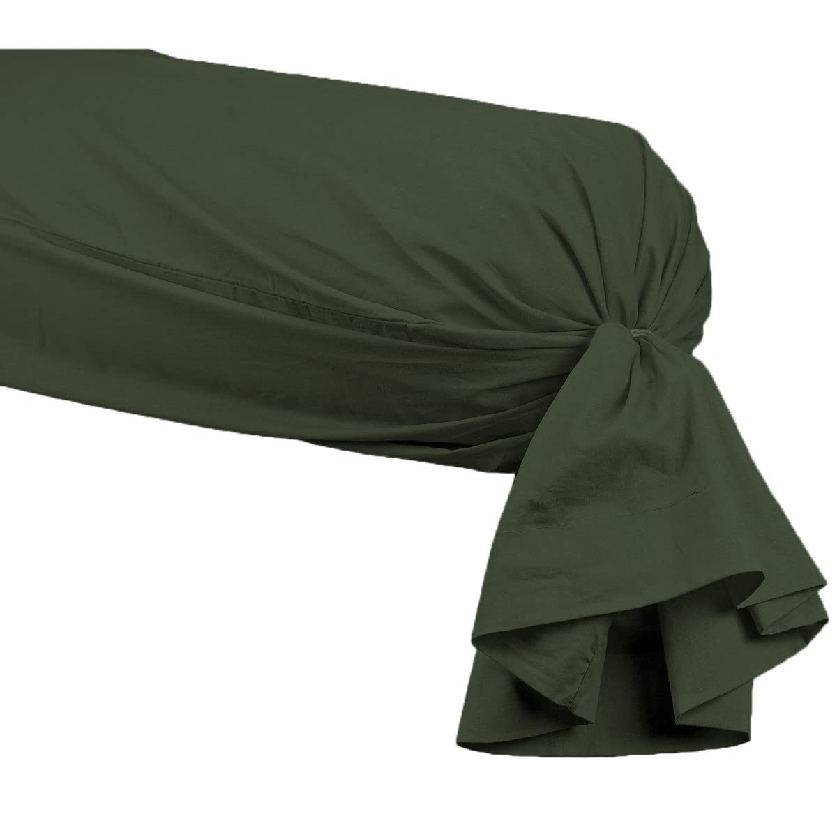 Sensei La Maison du Coton Soft Percale Cotton Bolster Pillow Case, Eucalyptus, 45x185 cm