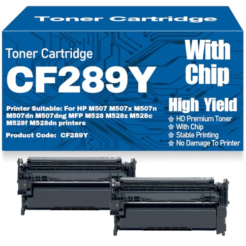 Toner Noir CF289Y Haute Capacité Réduire les Remplacements sur HP LaserJet M507 M528