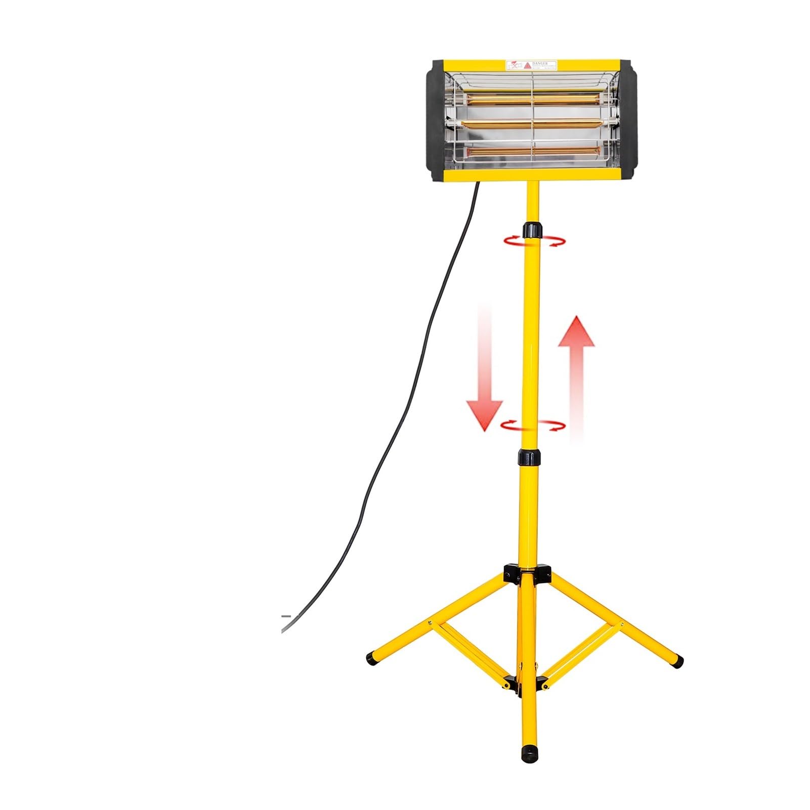 Lampa Utwardzająca, 1000W Ręczna Lampa Na Podczerwień Grzejnik Krótkofalowy Do Pieczenia Lekka Podnoszona Suszenia Lakieru Karoserii Auto Części Naprawa Narzędzie(ZJ-SC-001-Y-yellow)