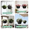 UOUZ 13 Inch 2 Pack Large Self Watering Hanging Planters for Indoor Outdoor Plants, Hanging Plant Pots with Removable 50 Oz Reservoir, Plastic Hanging Basket for Window Porch Garden Balcony, Black #5