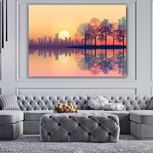 Impression d’art mural sur toile abstraite 70x100cm encadrée - 4