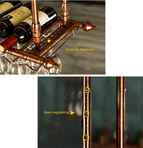 Soporte para botellas de vino colgante LUNEZY 60×30cm miniatura 3