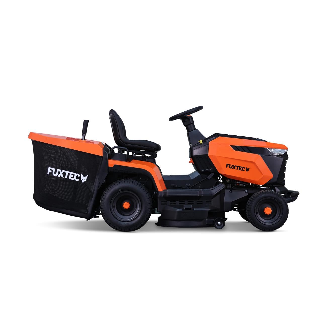 FUXTEC Rasentraktor FX-RMT92A, Aufsitzmäher mit 92cm Schnittbreite, 6-stufige Schnitthöhenverstellung, 452ccm Hubraum, Hydrostat, Rückwärtsmähen, geeignet für Flächen bis 6500m²