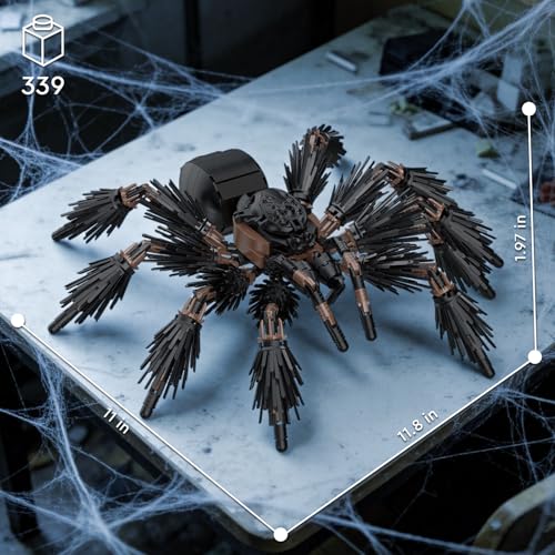 Image of HIGH GODO Spider Animal Building Set, MOC Wild Animals Black Spider Model Kit, Collectible Horror Halloween Spiders Toy Gift for Teens Adults 14+ (339 PCS)