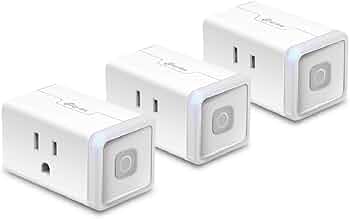Kasa Smart Plug HS103P3, Smart Home Wi-Fi Outlet Works with Alexa, Echo, Google Home & IFTTT, No Hub Required, Remote Control,15 Amp,UL Certified, 3-Pack , White