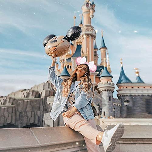 fanyity mouse ears sequin mouse ears headband for girls women halloween birthday party