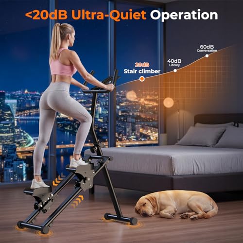 Image of OWLSKY Stair Stepper for Home,Vertical Climber Exercise Machine with Stable Triangular Frame, Smooth & Quiet Motion, Full Body Workout Equipment