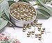 Tupalizy 100PCS 1/4 Inch Small Round Head Map Tacks Pins for Home Office Bulletin Cork Board Use and DIY Craft Project (Gold)