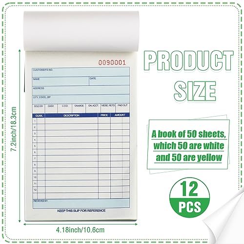 Lincia LINCIA-CARBONLESS PURCHASE-89 Pads Sales Order Book 2 Part Carbonless (White/Canary Yellow) Receipt Books thumb #1
