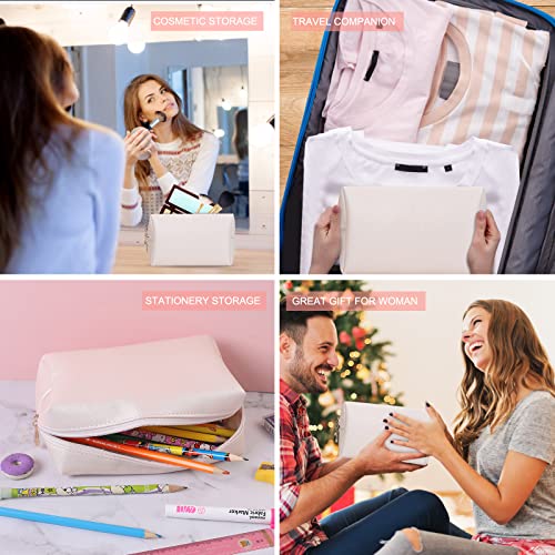 Kibheort 6 Pcs Small Makeup Bag Pu Leather Zipper Cosmetic Bag Water Resistant Makeup Pouch Travel Cosmetic Organizer Portable Toiletry Bag Beauty Bag Organizer For Women Gift #TOP6