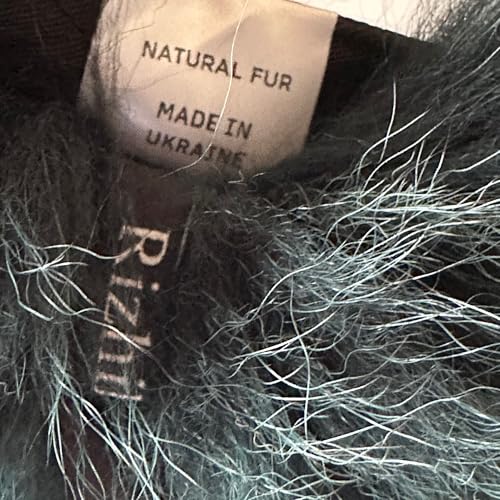 Green Collar Fur fox for winter coat parka hood 75 cm3