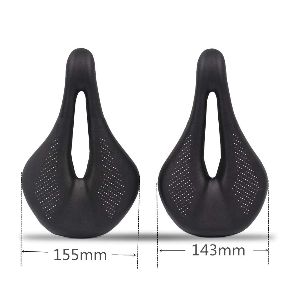Sella Bici Sella a sella in fibra di carbonio ultraleggera MTB MTB Mountain Bike Bicycle Saddle for Man Cycling Seltle Trail Races Accessori for sedili Sellino Bici ( Color : Red 155-black logo )