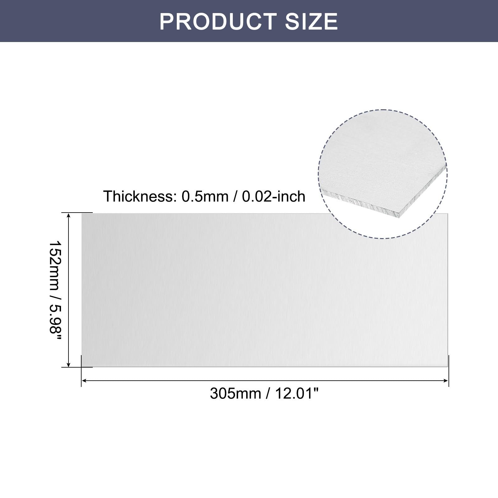 6 Pack 5052 Aluminum Sheets 12x12x0.02 Inch - Plain Aluminum Plate With Protective Film For Crafting, Welding - View #9