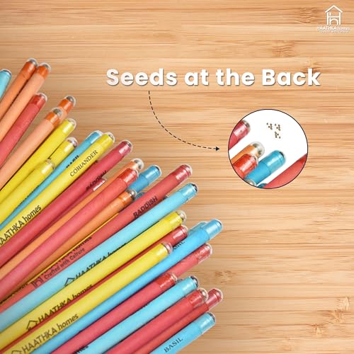 Image of Forever Pencil - Plantable pencil with Seed - Eco-Friendly Return Gifts for Birthday, cute stationery items and a Unique Gift for Girls and Boys (1 Pencil Card, 10.0, count), Multicolor