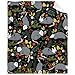 Opossum Floral Blanket, Opossum Gifts for Kids Women Opossum Lover, Soft Lightweight Warm Plush Flannel Throw, for Bed Sofa Office Room Decoration 40'x 50' for Kids/Child