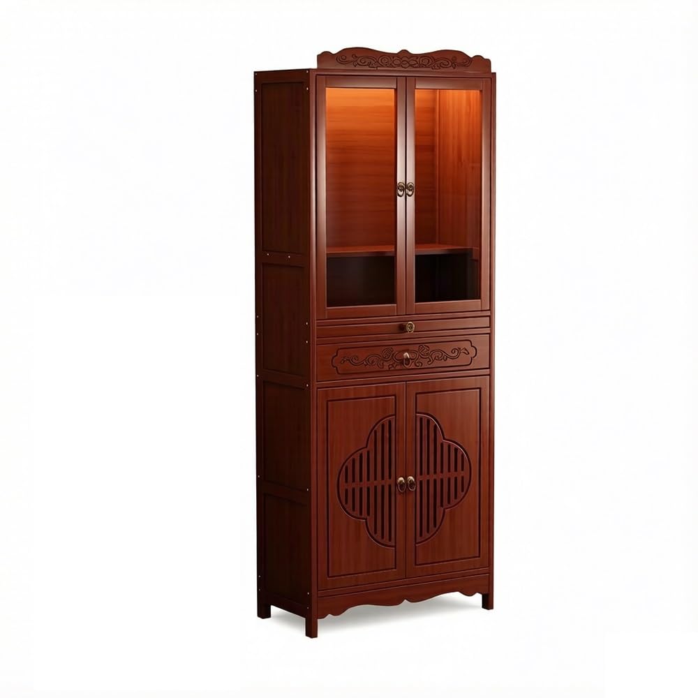 RUNZE765Z Cabinet Solid Wood Altar Cabinet Zen Style Shrine(Medium)