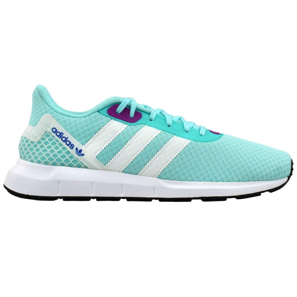 adidas Originals Women's Swift Run Refine Sneaker, Clear Aqua/White/Core Black, 6