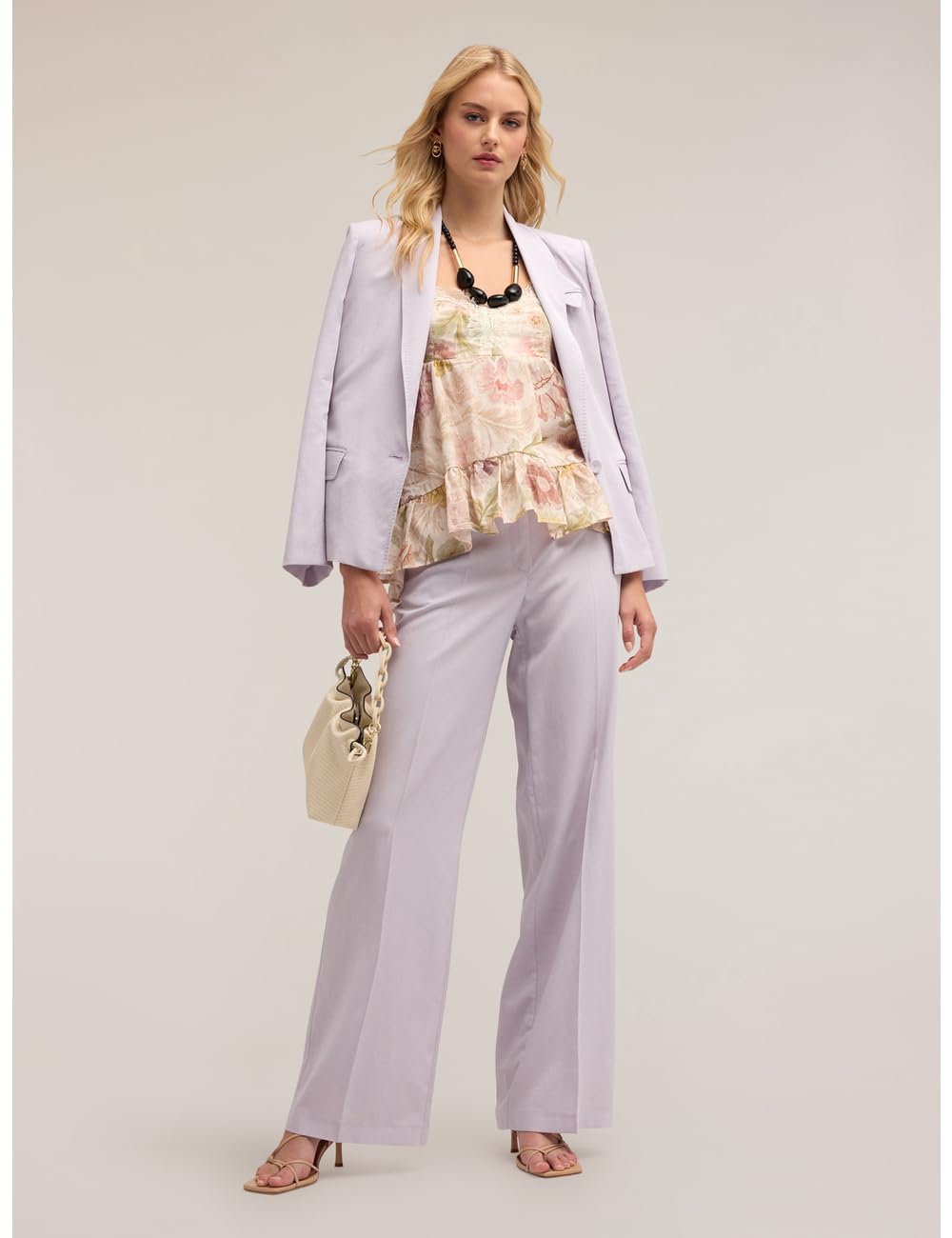 Motivi: Pantaloni Palazzo in Lino Misto Lyocell Stagione Primavera Estate 2025.