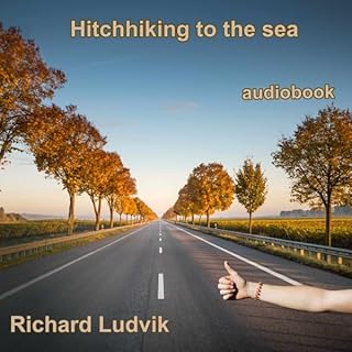 Diseño de la portada del título Hitchhiking to the sea