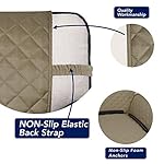PureFit Reversible Quilted Sofa Cover, Water Resistant Slipcover Furniture Protector, Washable Couch Cover with Non Slip and Elastic Straps for Kids, Pets (Oversized Sofa, Beige/Beige) - Image 3