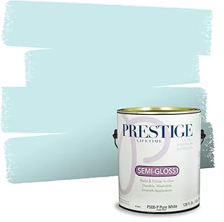 PRESTIGE Interior Paint and Primer in One, Sky Blue, Semi-Gloss, 1 Gallon