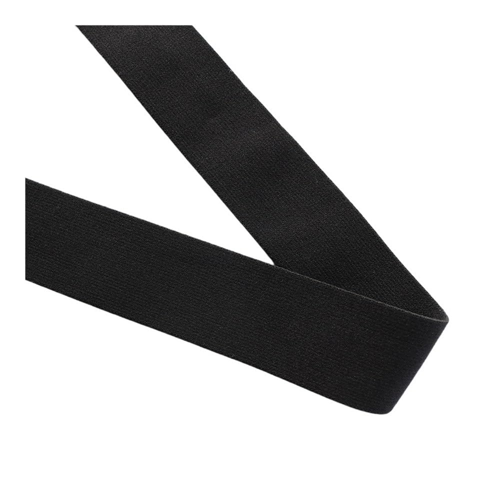 Cinta elástica de nailon de terciopelo de 43 metros/rollo de 20 mm/25 mm/30 mm/40 mm, costura para ropa interior, accesorios de ropa, negro, marfil y blanco (negro, 43 metros_50 mm)