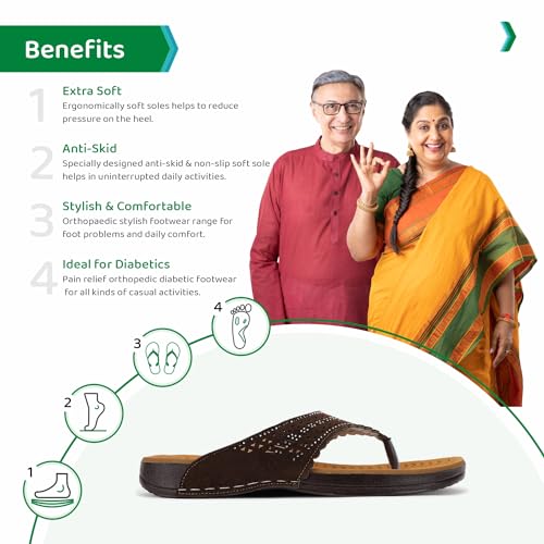 Image of ORTHO JOY doctor Slipper for women Fancy || Orthopedic Women's Slipper || Regular Wear slippers For Women