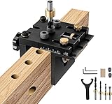 3 In 1 Pocket Hole Jig Kit with Positioning Clip Adjustable Drilling Guide Puncher Locator Carpentry Tools, 3 Holes Woodworking Joints Tools For DIY Carpentry Projects