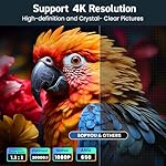 [Electric Focus/Auto Keystone] Projector with WiFi and Bluetooth, 650 ANSI Native 1080P 4K Support Outdoor Movie Projectors Max 450" Display, SOPYOU Home Theater Projector for iOS/Android/TV Stick - Image 4